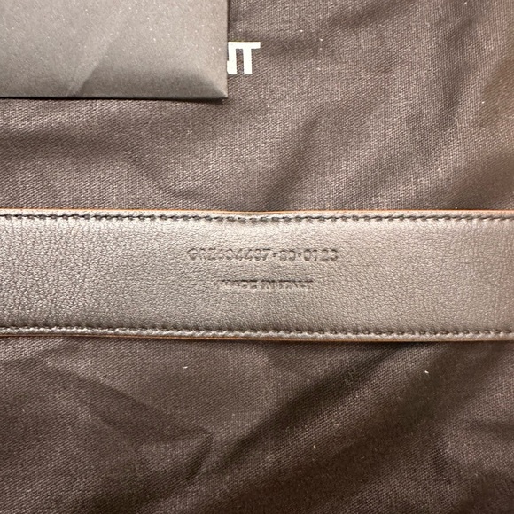 SAINT LAURENT Monogramme suede belt in brown, size 80 - Picture 3 of 6